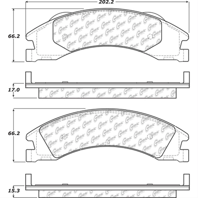 Rear Super Premium Semi Metallic Pads by CENTRIC PARTS - 106.13291 pa2