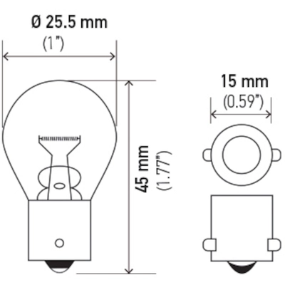 HELLA - 1156NA - Light Bulb (Pack of 10) pa1