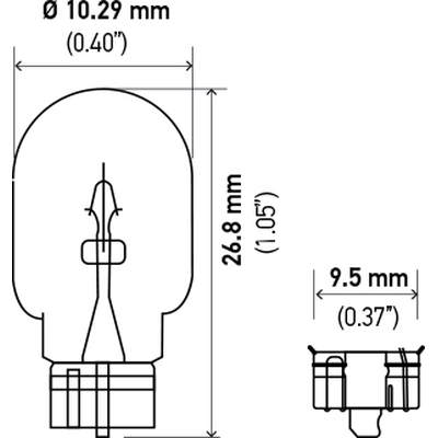 Clignotant arrière (paquet de 10) de HELLA - 2827NA pa1