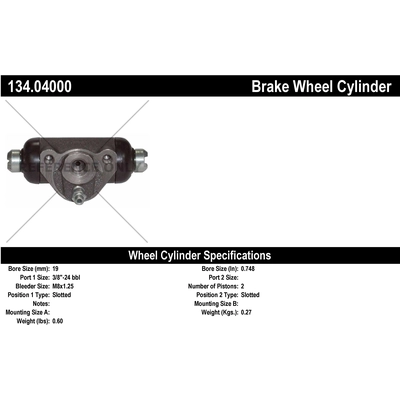 Rear Wheel Cylinder by CENTRIC PARTS - 134.04000 pa1