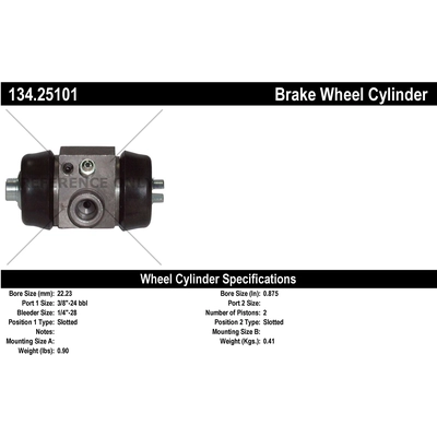 Rear Wheel Cylinder by CENTRIC PARTS - 134.25101 pa2