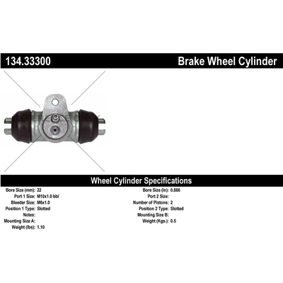 Rear Wheel Cylinder by CENTRIC PARTS - 134.33300 pa1