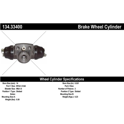 Rear Wheel Cylinder by CENTRIC PARTS - 134.33400 pa1