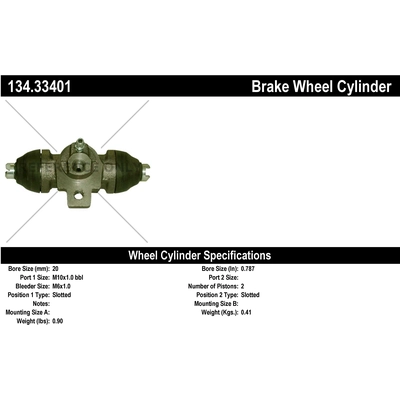 Cylindre de roue arrière by CENTRIC PARTS - 134.33401 pa1