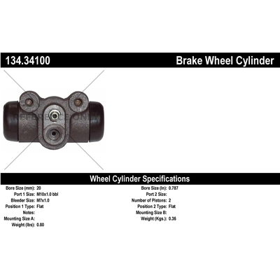 Rear Wheel Cylinder by CENTRIC PARTS - 134.34100 pa1