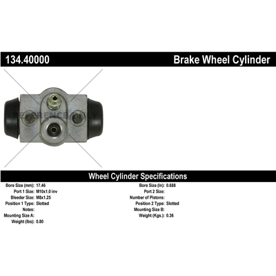 Cylindre de roue arrière by CENTRIC PARTS - 134.40000 pa1