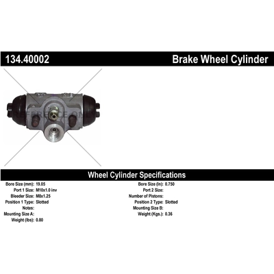 Rear Wheel Cylinder by CENTRIC PARTS - 134.40002 pa1