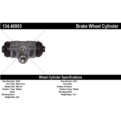 Rear Wheel Cylinder by CENTRIC PARTS - 134.40003 pa2