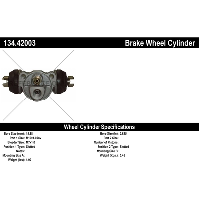 Cylindre de roue arrière by CENTRIC PARTS - 134.42003 pa2