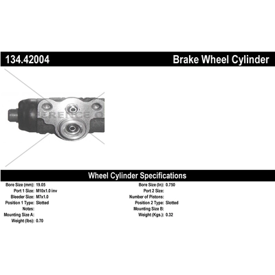 Rear Wheel Cylinder by CENTRIC PARTS - 134.42004 pa1
