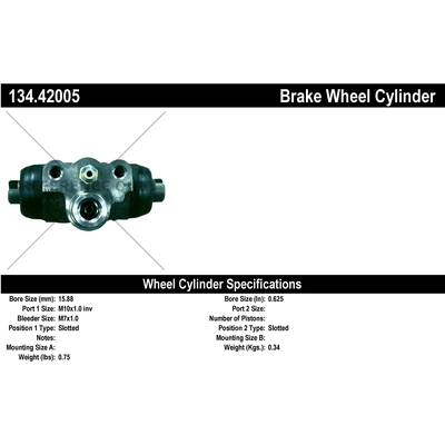 Rear Wheel Cylinder by CENTRIC PARTS - 134.42005 pa1