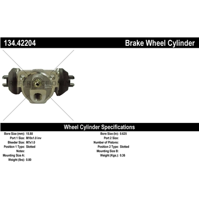 Cylindre de roue arrière by CENTRIC PARTS - 134.42204 pa2