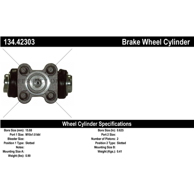 Rear Wheel Cylinder by CENTRIC PARTS - 134.42303 pa1