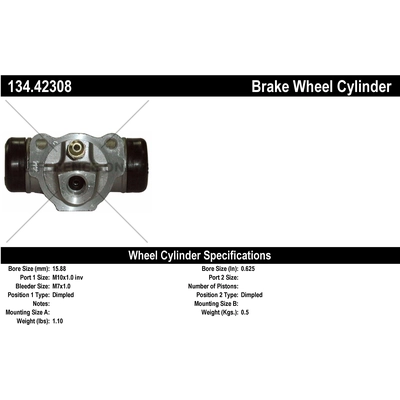 CENTRIC PARTS - 134.42308 - Rear Drum Brake Wheel Cylinder pa1