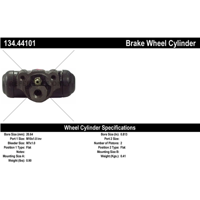 Rear Wheel Cylinder by CENTRIC PARTS - 134.44101 pa2