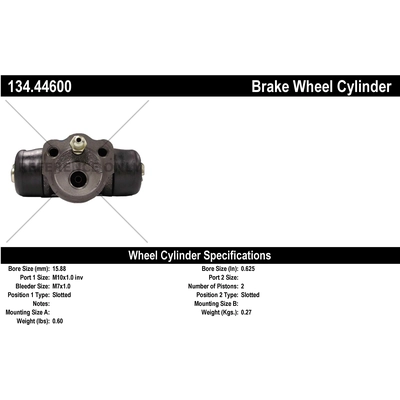 Rear Wheel Cylinder by CENTRIC PARTS - 134.44600 pa1