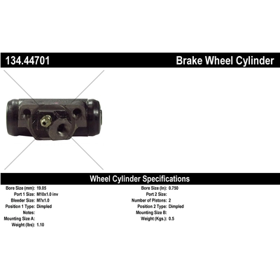 Rear Wheel Cylinder by CENTRIC PARTS - 134.44701 pa2