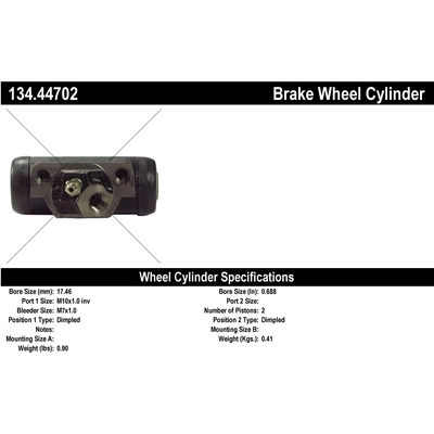 Rear Wheel Cylinder by CENTRIC PARTS - 134.44702 pa1