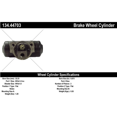 Cylindre de roue arrière by CENTRIC PARTS - 134.44703 pa2