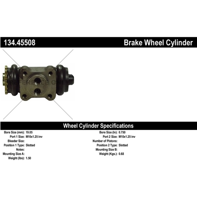 Rear Wheel Cylinder by CENTRIC PARTS - 134.45508 pa1