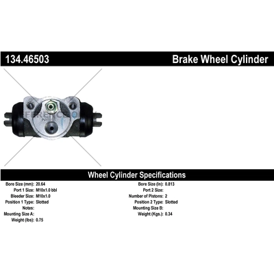 Rear Wheel Cylinder by CENTRIC PARTS - 134.46503 pa2