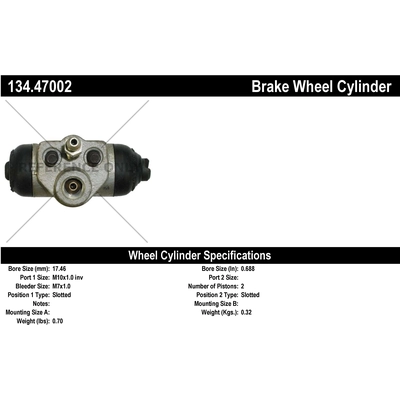 Rear Wheel Cylinder by CENTRIC PARTS - 134.47002 pa1