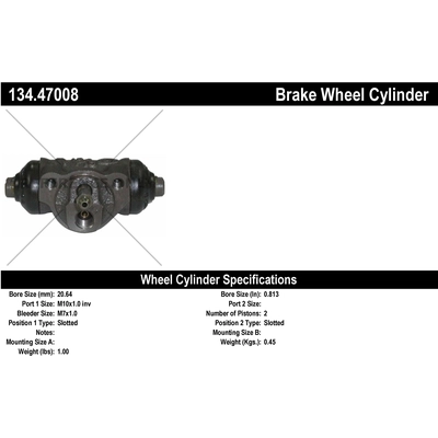 Rear Wheel Cylinder by CENTRIC PARTS - 134.47008 pa1