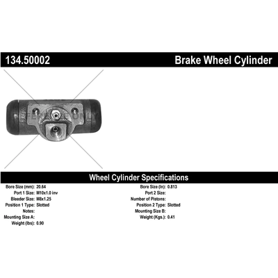Cylindre de roue arrière par CENTRIC PARTS - 134.50002 pa1