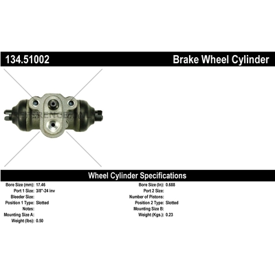 Cylindre de roue arrière by CENTRIC PARTS - 134.51002 pa2