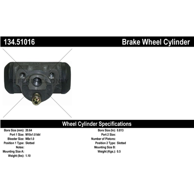 Rear Wheel Cylinder by CENTRIC PARTS - 134.51016 pa2