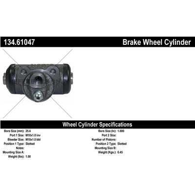 Rear Wheel Cylinder by CENTRIC PARTS - 134.61047 pa2