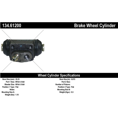 Rear Wheel Cylinder by CENTRIC PARTS - 134.61200 pa2