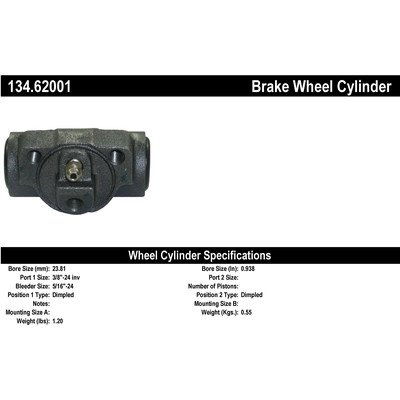 Rear Wheel Cylinder by CENTRIC PARTS - 134.62001 pa1