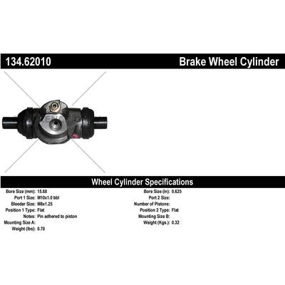 Rear Wheel Cylinder by CENTRIC PARTS - 134.62010 pa1