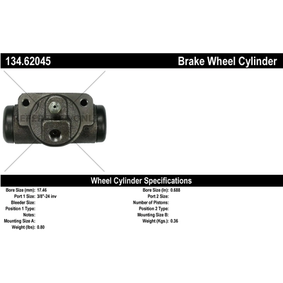 Rear Wheel Cylinder by CENTRIC PARTS - 134.62045 pa2