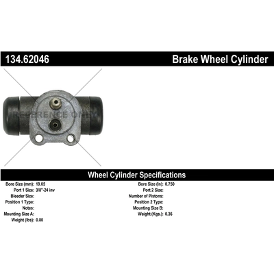 Rear Wheel Cylinder by CENTRIC PARTS - 134.62046 pa1