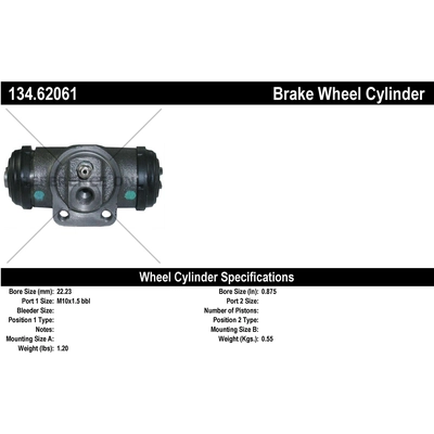 Cylindre de roue arrière by CENTRIC PARTS - 134.62061 pa1