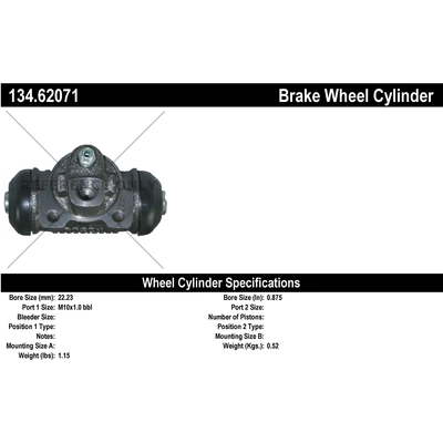 Rear Wheel Cylinder by CENTRIC PARTS - 134.62071 pa2