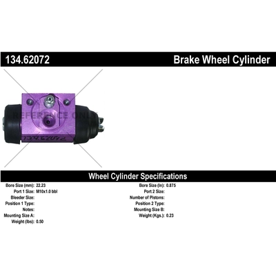 Cylindre de roue arrière by CENTRIC PARTS - 134.62072 pa1