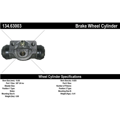 Rear Wheel Cylinder by CENTRIC PARTS - 134.63003 pa2