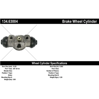 Rear Wheel Cylinder by CENTRIC PARTS - 134.63004 pa1