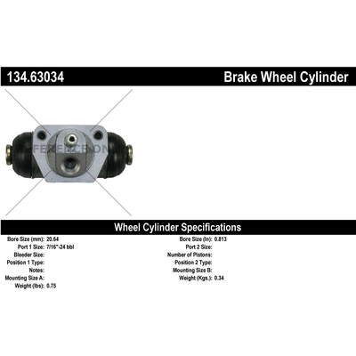 CENTRIC PARTS - 134.63034 - Rear Drum Brake Wheel Cylinder pa2