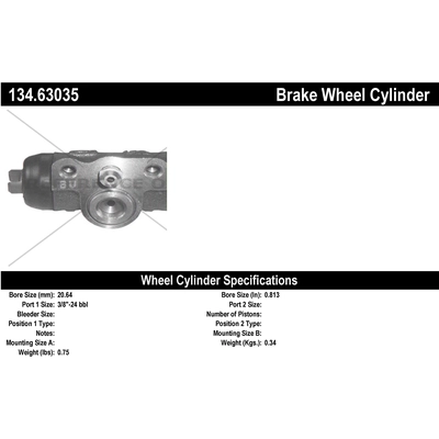Rear Wheel Cylinder by CENTRIC PARTS - 134.63035 pa2
