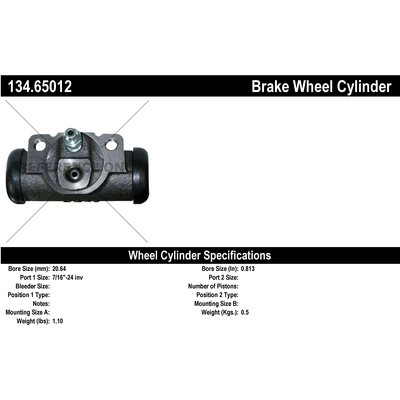 Rear Wheel Cylinder by CENTRIC PARTS - 134.65012 pa2