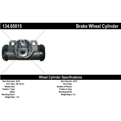 Rear Wheel Cylinder by CENTRIC PARTS - 134.65015 pa1