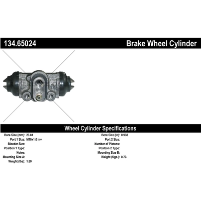 Rear Wheel Cylinder by CENTRIC PARTS - 134.65024 pa2