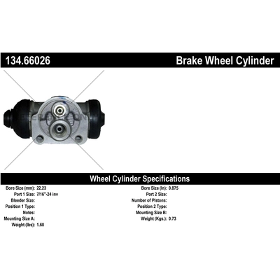 Rear Wheel Cylinder by CENTRIC PARTS - 134.66026 pa2
