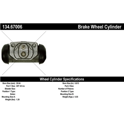 Rear Wheel Cylinder by CENTRIC PARTS - 134.67006 pa2