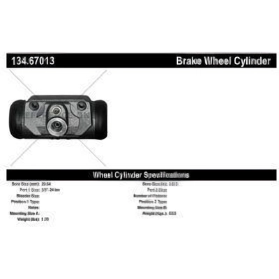 Rear Wheel Cylinder by CENTRIC PARTS - 134.67013 pa1