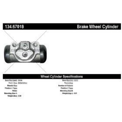 CENTRIC PARTS - 134.67018 - Rear Drum Brake Wheel Cylinder pa3